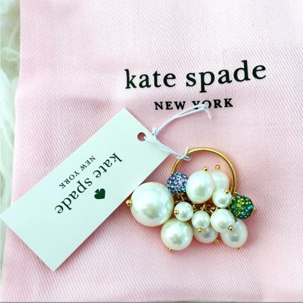 Kate Spade Pearl Power Multicolor Color Crystals Cluster Rings